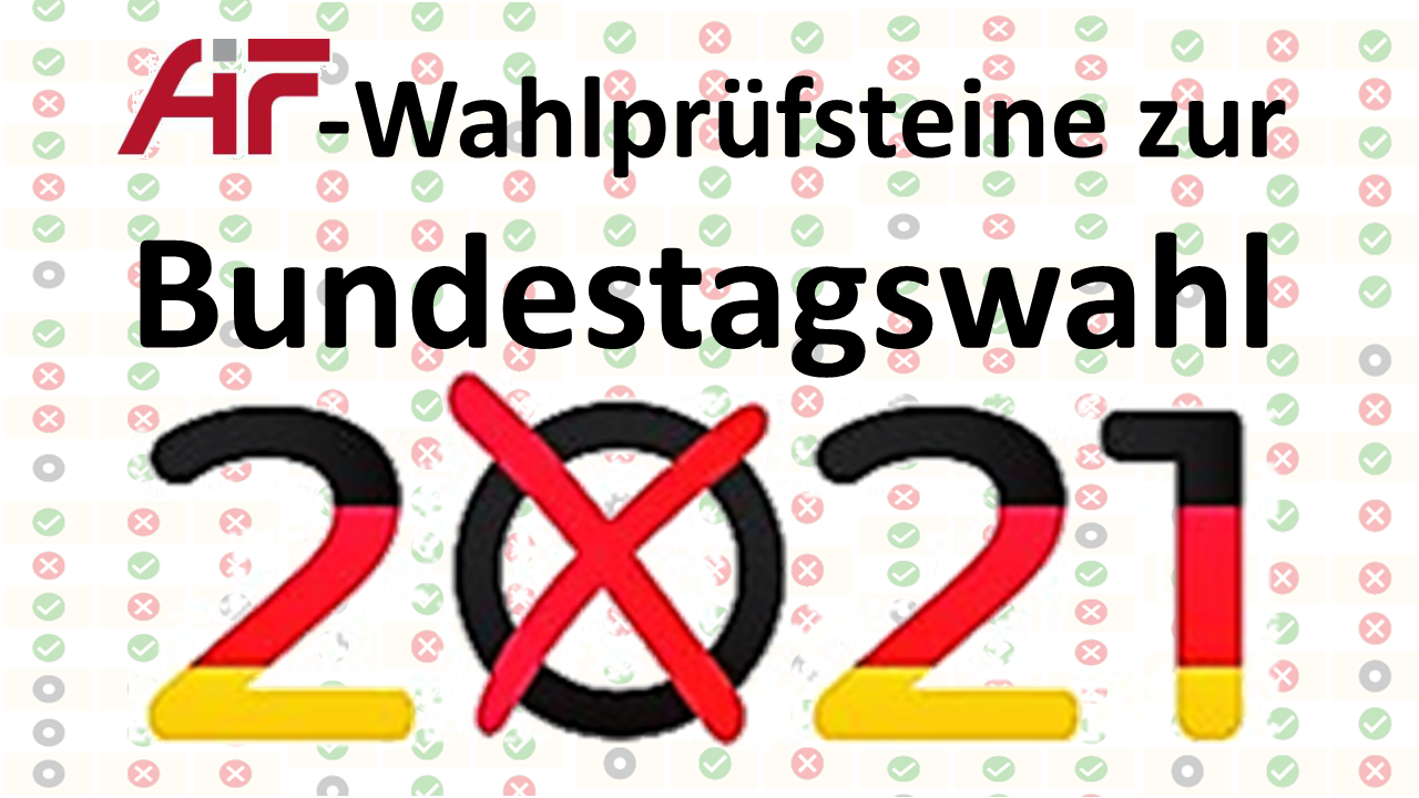 Wahlprüfsteine der AiF zur Bundestagswahl 2021